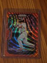 Derek Hill RC 69/99 SP 2021 Panini Prizm red wave prizm insert #206