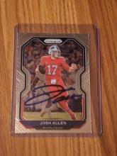 Josh Allen autographed card w/coa