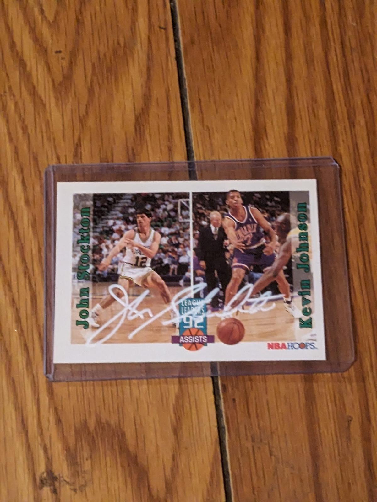 John Stockton autographed card w/coa