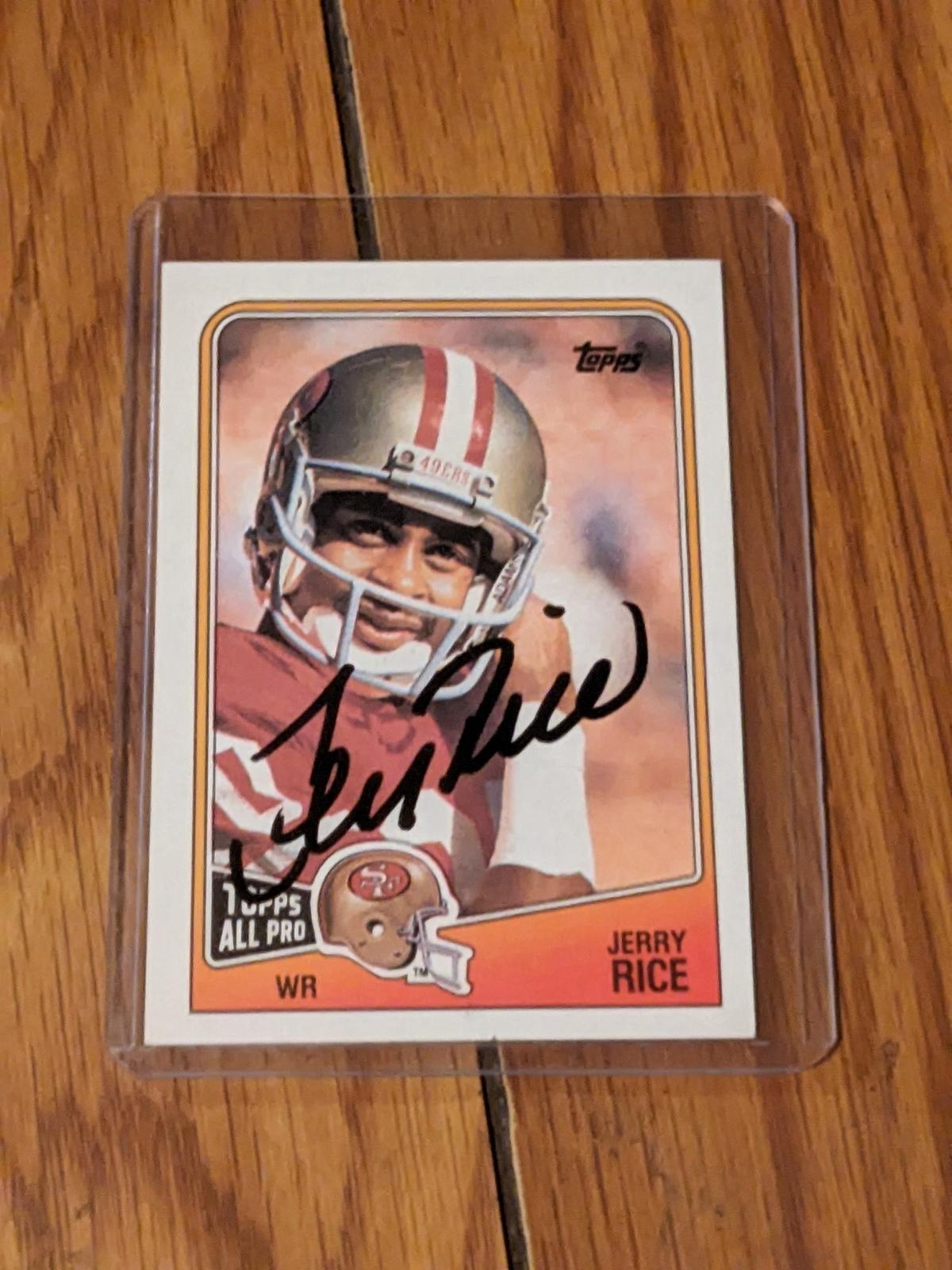 Jerry Rice autographed card w/coa