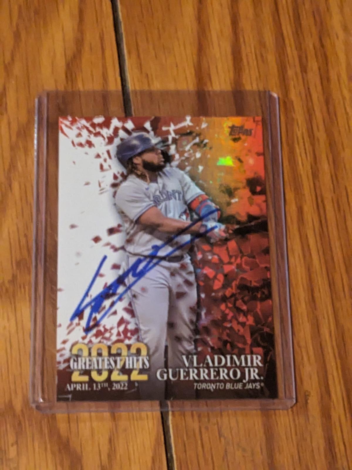 Vladimir Guerrero JR autographed card w/coa