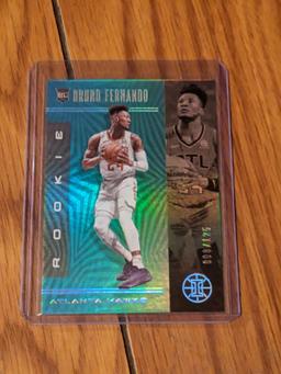 008/125 SP BRUNO FERNANDO PRIZM ILLUSION ROOKIE CARD HAWKS 2019-20 ILLUSIONS BASKETBALL RC