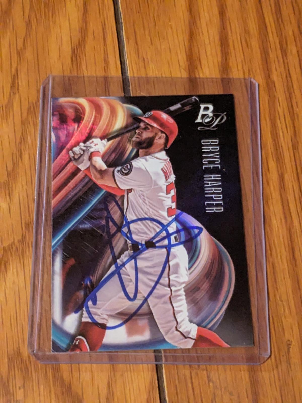 Bryce Harper autographed card w/coa