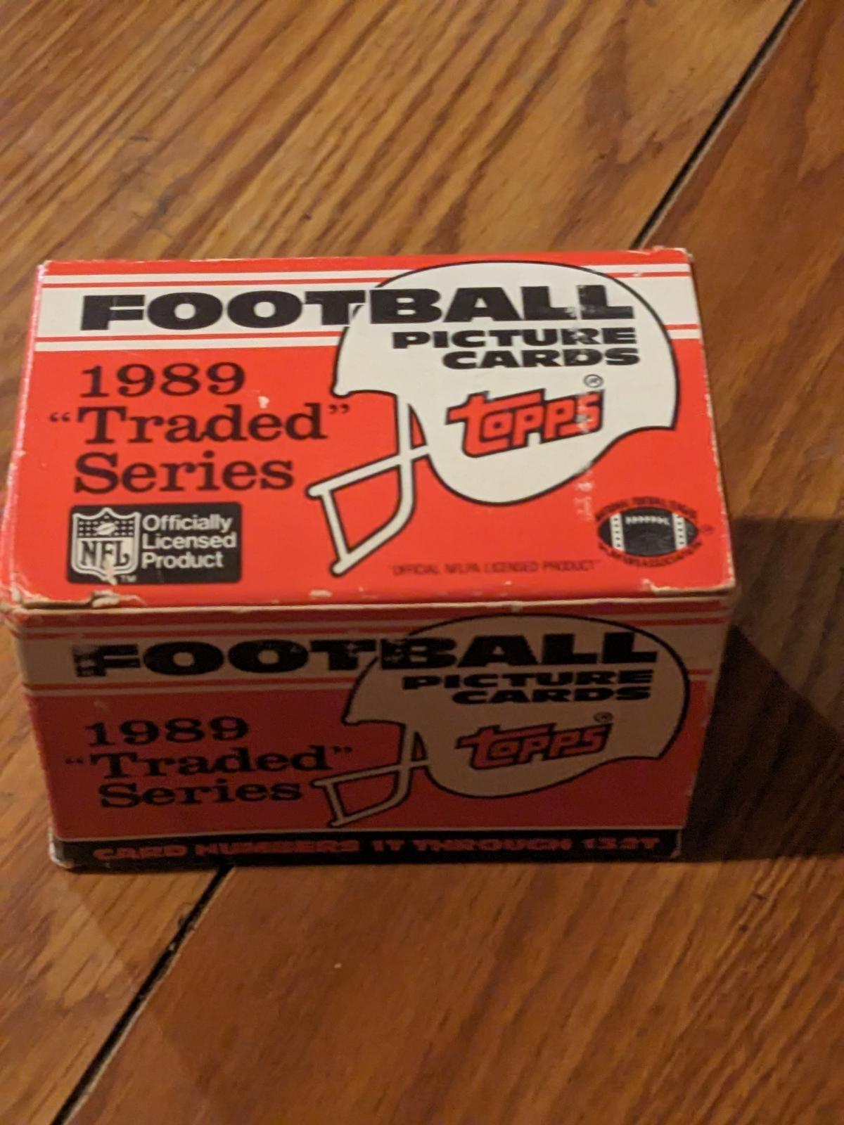 Vintage Topps 1989 Football Picture Cards Traded Series Box