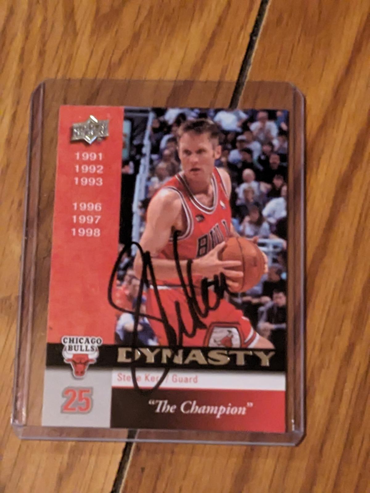 Steve Kerr autographed card w/coa