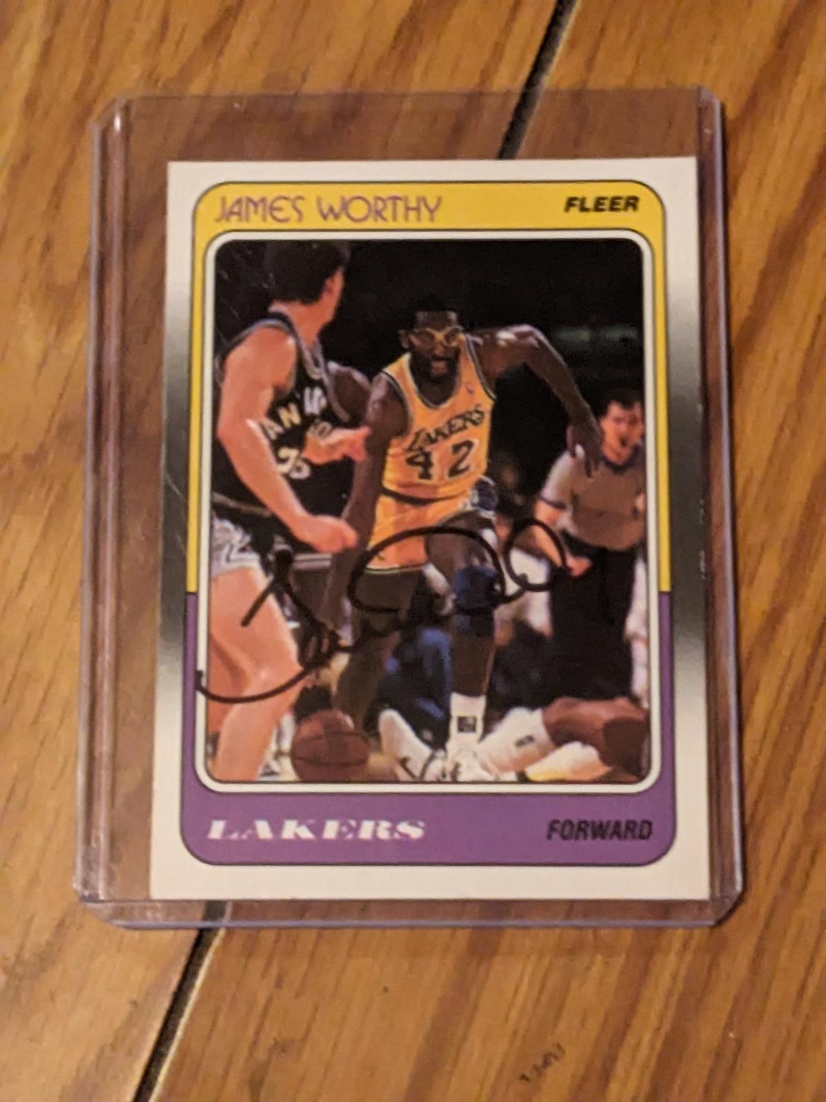 James Worthy autographed card w/coa