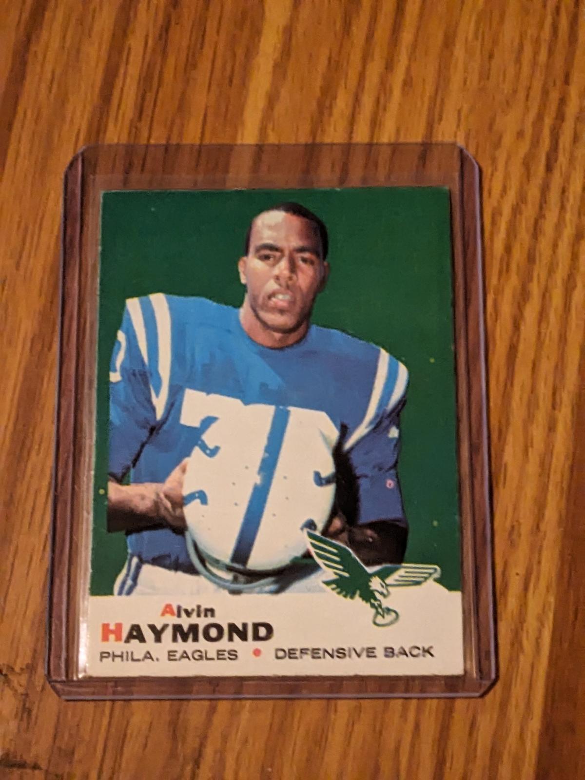 1969 RARE TOPPS FOOTBALL CARD-ALVIN HAYMOND #16-PHILADELPHIA EAGLES-VINTAGE