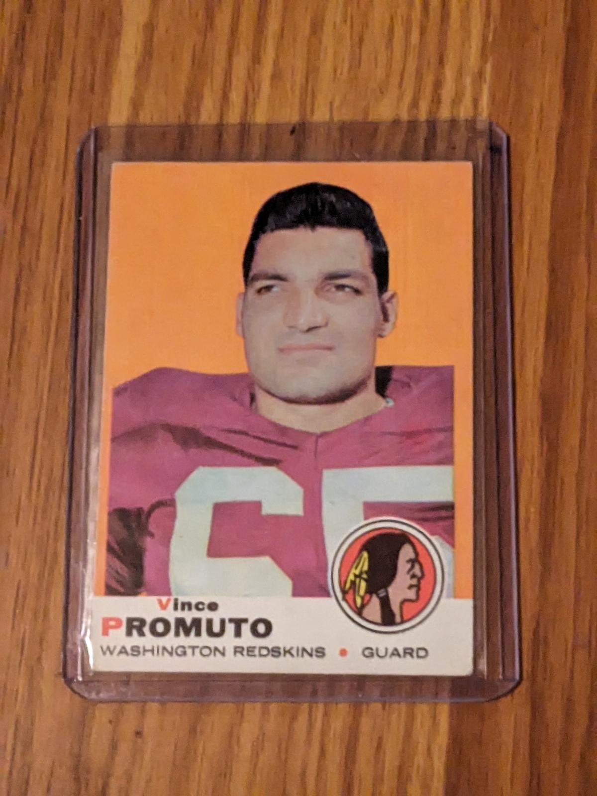 1969 Topps #92 Vince Promuto Redskins Vintage Football Card