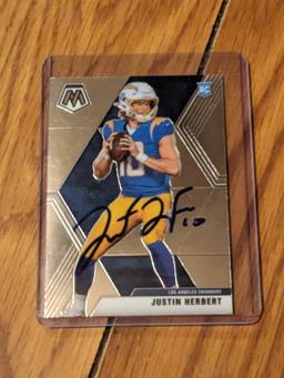 Justin Herbert RC autographed card w/coa