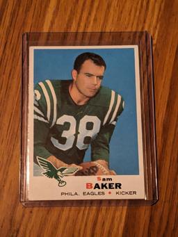 Sam Baker #154 Topps 1969 Football Card (Philadelphia Eagles)
