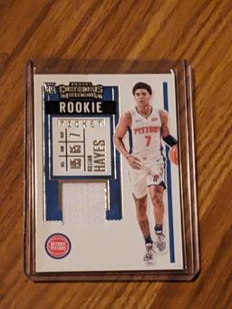 2020-21 Contenders Killian Hayes RC Rookie Ticket Jersey Patch #RS-KHY Pistons