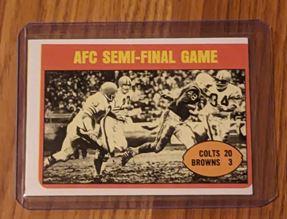 1972 Topps Football #135 AFC SEMI-FINAL GAME - Colts vs Browns Vintage