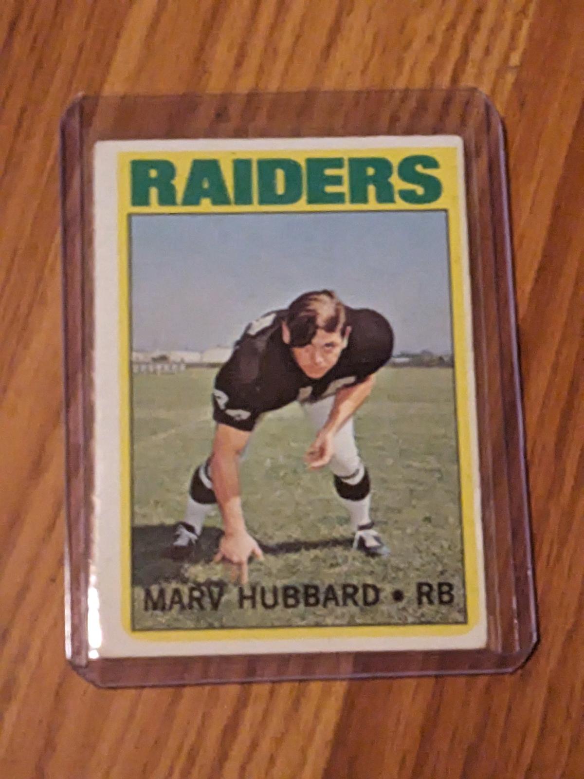 1972 Topps Marv Hubbard #54 Oakland Raiders NFL Football Vintage