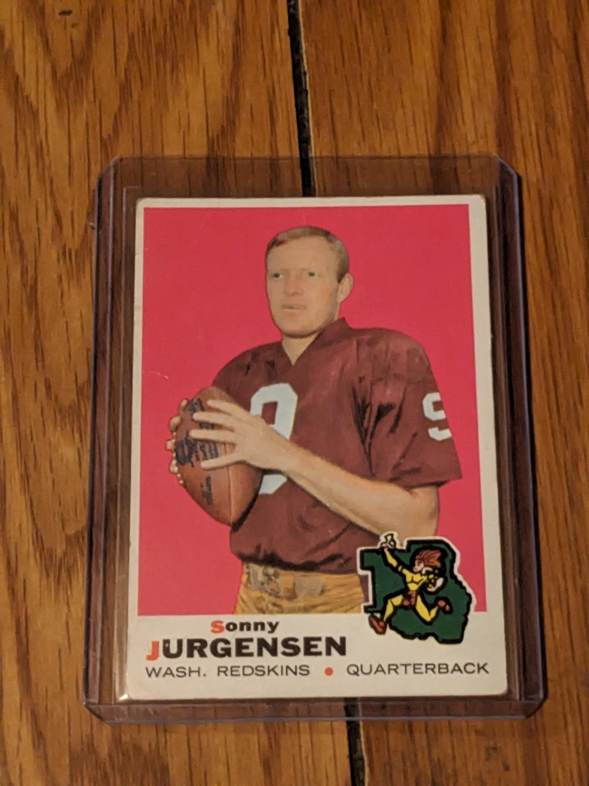SONNY JURGENSEN 1969 Topps Football Vintage Card #227 REDSKINS