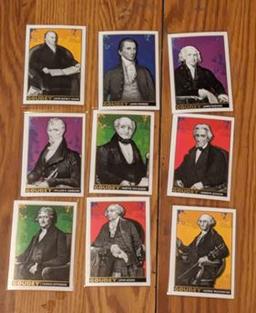 x9 2017 Upper Deck goudey presidential card lot See pictures