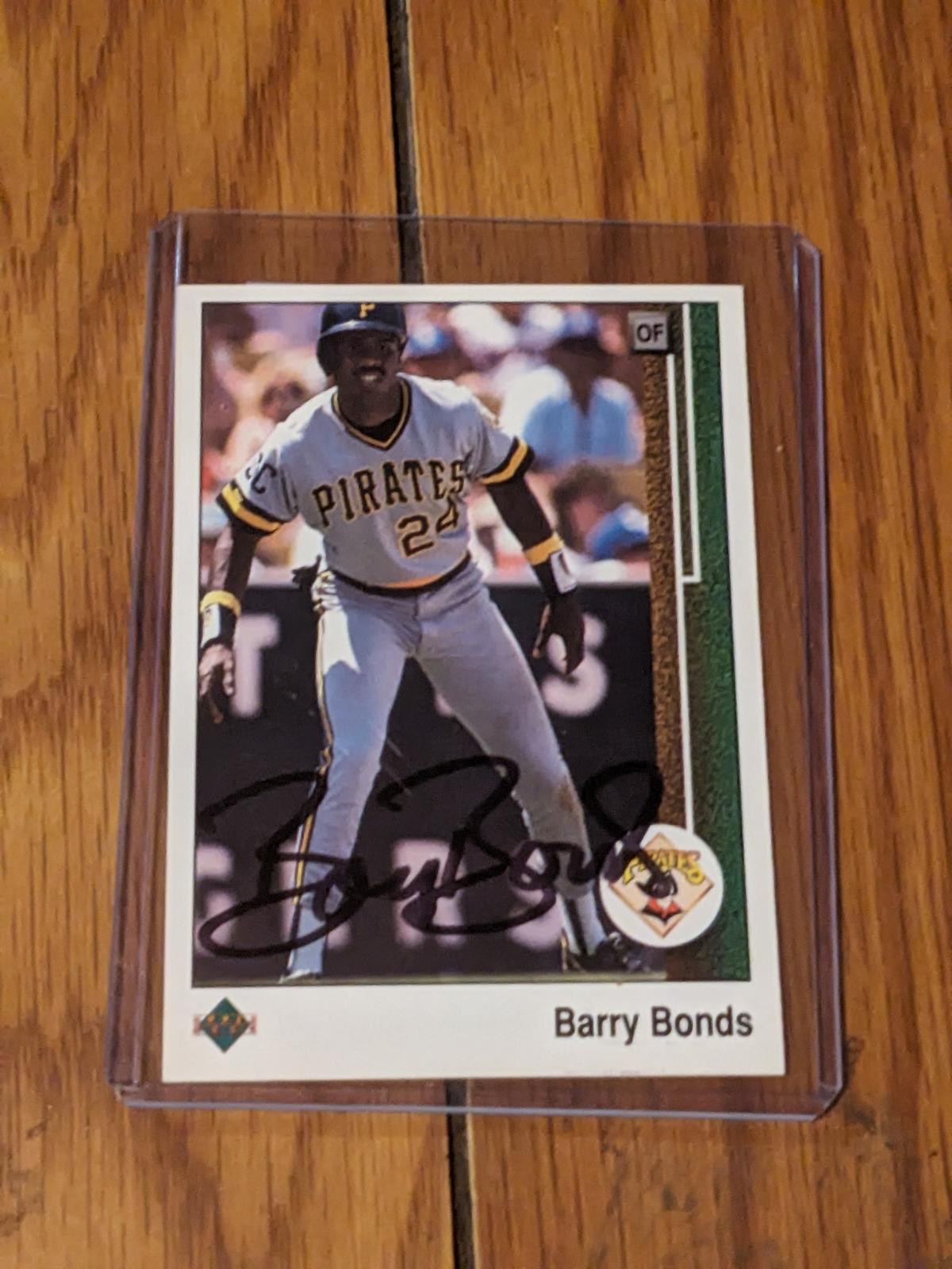 Barry Bonds autographed card w/coa