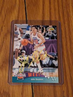 John Stockton autographed card w/coa