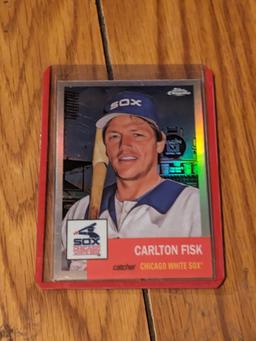 CARLTON FISK MLB HOF - 2022 TOPPS CHROME PLATINUM REFRACTOR PARALLEL CARD # 410