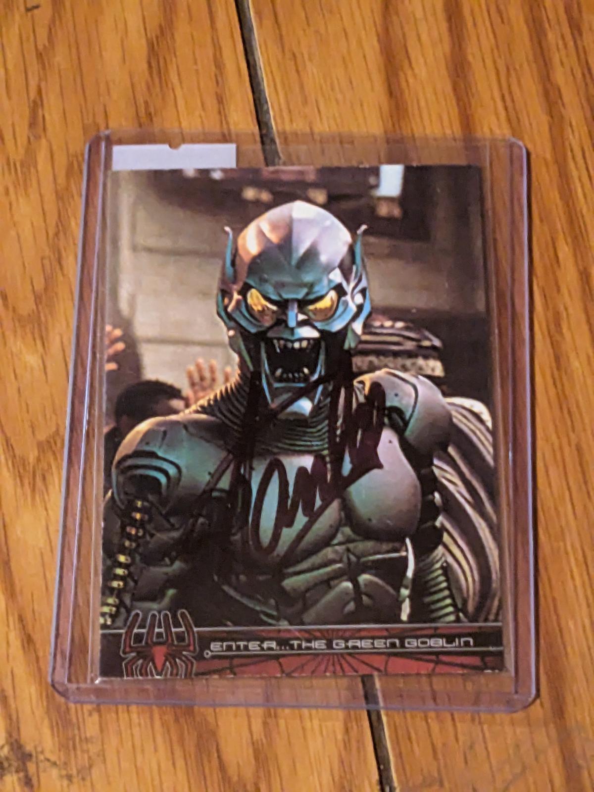 Stan Lee autographed goblin spiderman card with coa