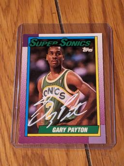 Gary Payton autographed card w/coa