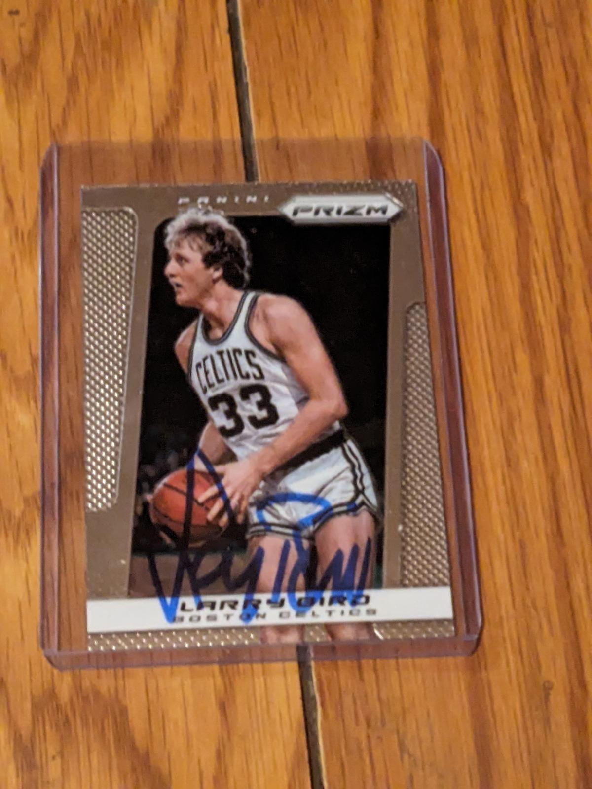 Larry Bird autographed card w/coa