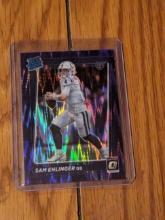 2021 Panini Optic Sam Ehlinger RC #246 Purple Shock Rated Rookie Colts