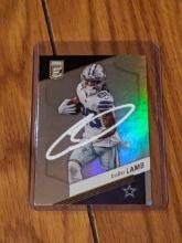 Ceedee Lamb autographed card w/coa