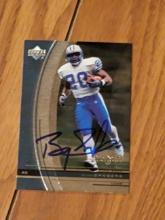 Barry Sanders autographed card w/coa