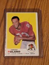 Johnny Roland #225 Topps 1969 Football Card (St Louis Cardinals)