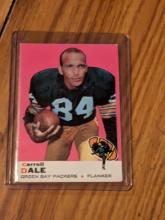 1969 RARE TOPPS FOOTBALL CARD-CARROLL DALE #77-GREEN BAY PACKERS-VINTAGE