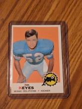 1969 Topps Vintage Football Card #253 JIM KEYES Miami Dolphins