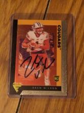 Zach Wilson RC autographed card w/coa