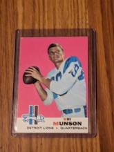 BILL MUNSON 1969 FOOTBALL CARD Topps #11 Vintage DETROIT LIONS Utah State QB