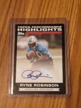 2007 Topps Performance Ryne Robinson #THA-RR Highlights Auto Carolina Panthers