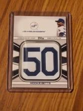 Mookie Betts 2022 Topps Jersey Number Medallion Relic Patch JNM-MB Dodgers