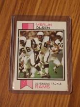 Merlin Olsen 1973 Topps #479 Sports NFL HOF St. Louis Rams Vintage Trading Card
