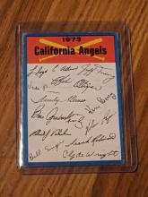 1973 Topps BLUE TEAM CHECKLIST CALIFORNIA ANGELS