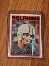 1972 Topps Jake Scott Miami Dolphins 193, NFL Football Sports Card,