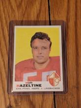 1969 Topps Football # 204 Matt Hazeltine SAN FRANCISCO 49ers