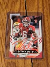 Devonta Smith autographed card w/coa