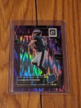 Carson Strong #211 Purple Shock Rated Rookie 2022 Panini Donruss Optic Football