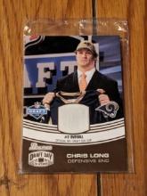 2008 Topps Bowman Football Chris Long #DJ-CL Draft Day Jersey Patch Relic-sealed