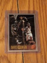 1996-97 Topps Chrome Basketball Refractor #80R David Robinson w/MJ