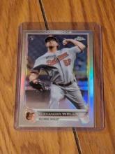 2022 Topps Chrome Silver Refractor #49 Alexander Wells Rookie Baltimore Orioles