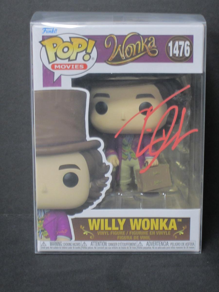 TIMOTHEE CHALAMET SIGNED WONKA FUNKO COA