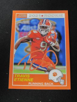 Travis Etienne Jr signed trading card coa