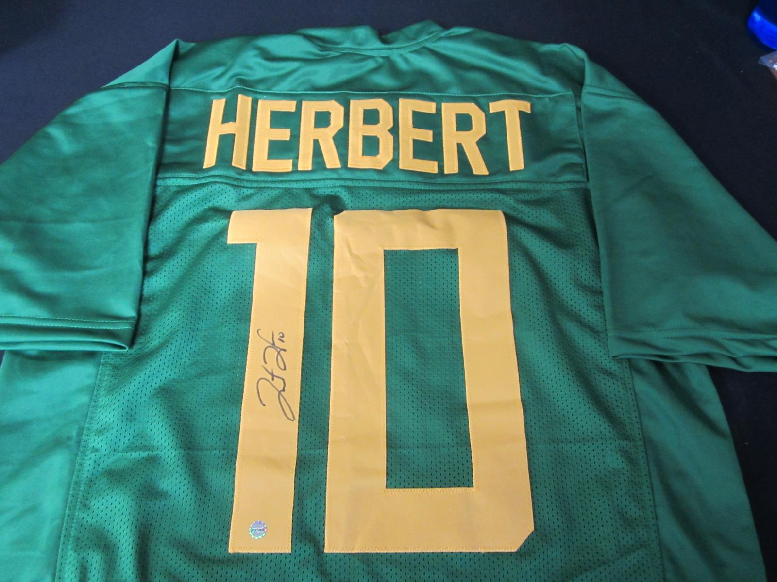 Justin Herbert Signed Jersey COA Pros