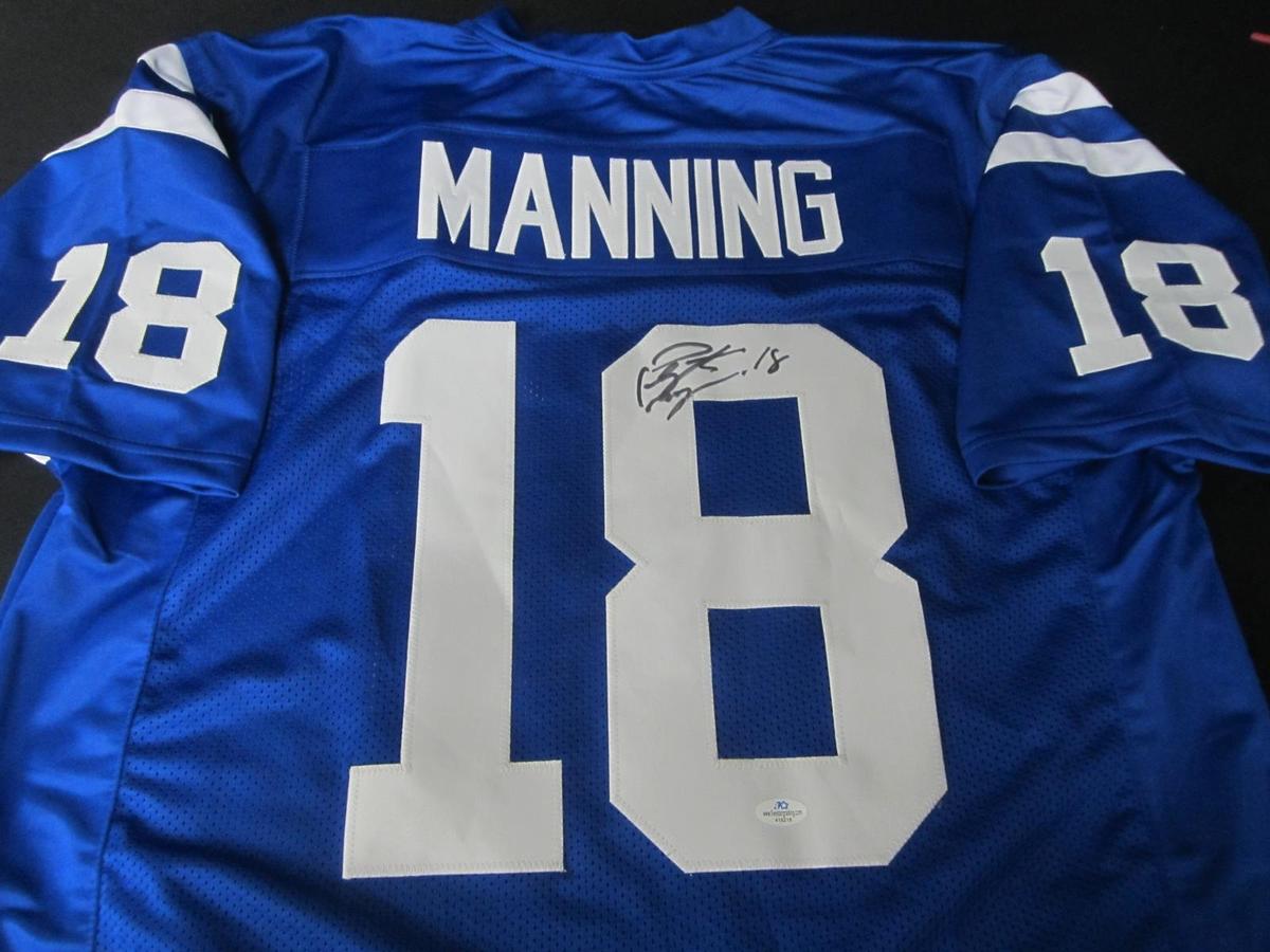 COLTS PEYTON MANNING SIGNED JERSEY FSG COA