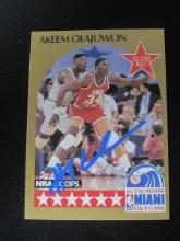 Hakeem Olajuwon signed trading card coa