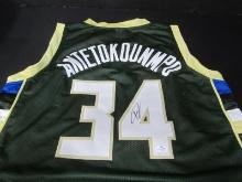 Giannis Antetokounmpo Signed Jersey FSG COA